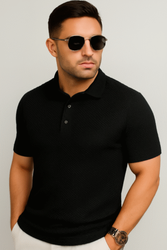 CLASSIC HALF SLEEVES POLO – Black